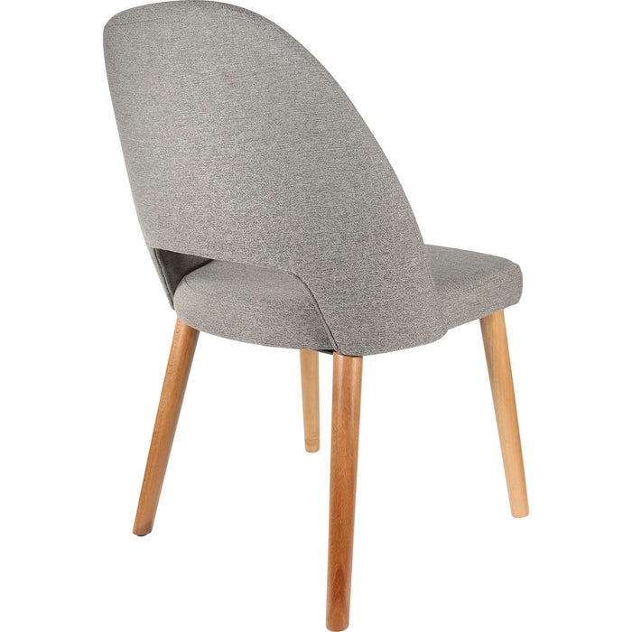 Durafurn Semifreddo Chair - Trojan Oak Legs/Taupe Woven Fabric