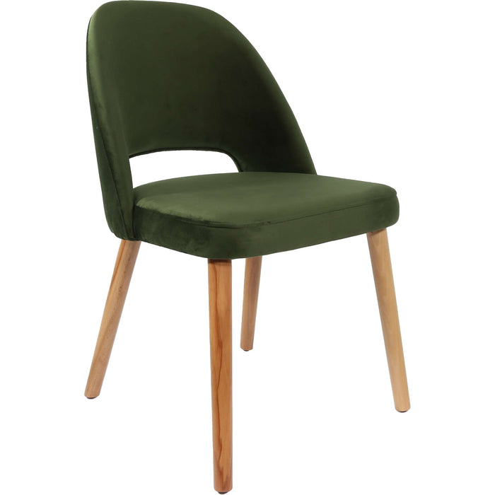 Durafurn Semifreddo Chair - Trojan Oak Legs/Avocado Velvet