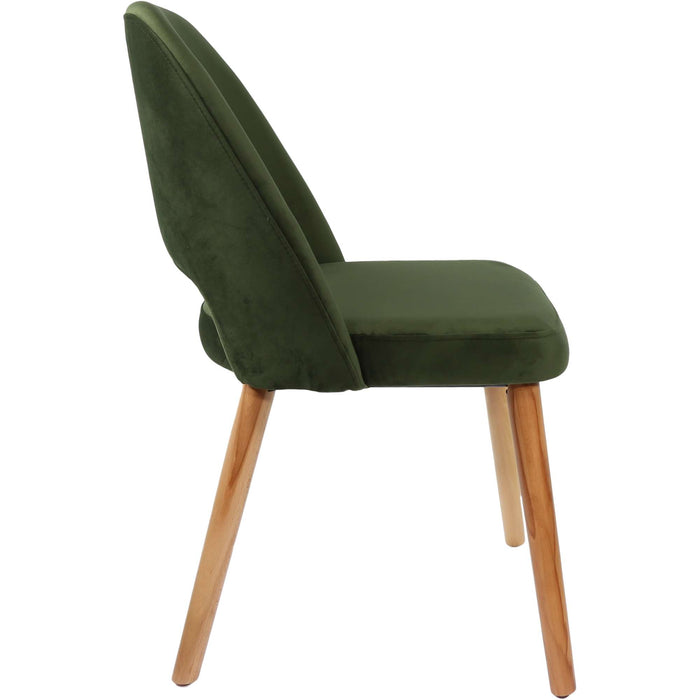 Durafurn Semifreddo Chair - Trojan Oak Legs/Avocado Velvet
