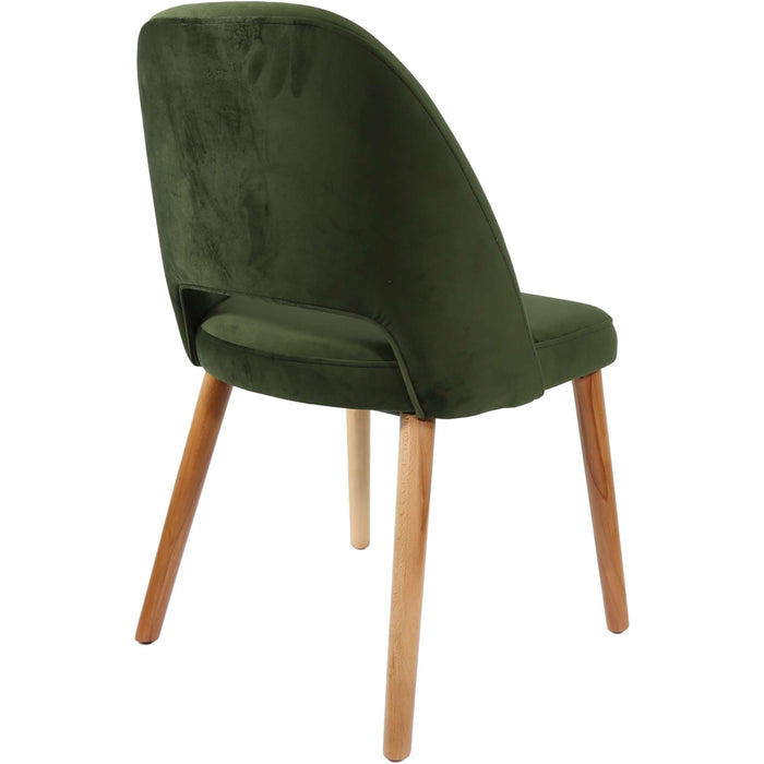 Durafurn Semifreddo Chair - Trojan Oak Legs/Avocado Velvet