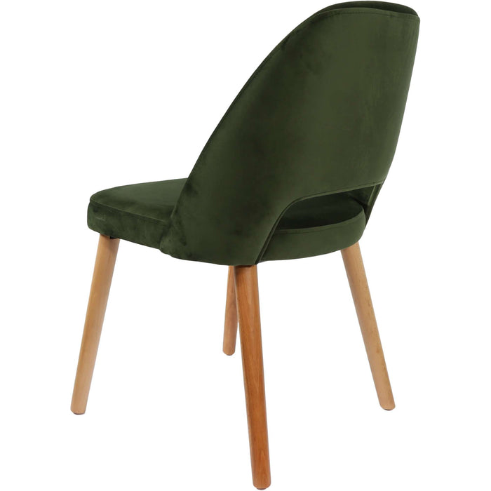 Durafurn Semifreddo Chair - Trojan Oak Legs/Avocado Velvet