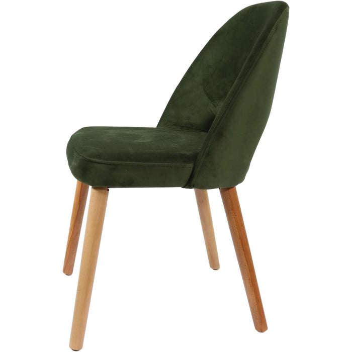 Durafurn Semifreddo Chair - Trojan Oak Legs/Avocado Velvet