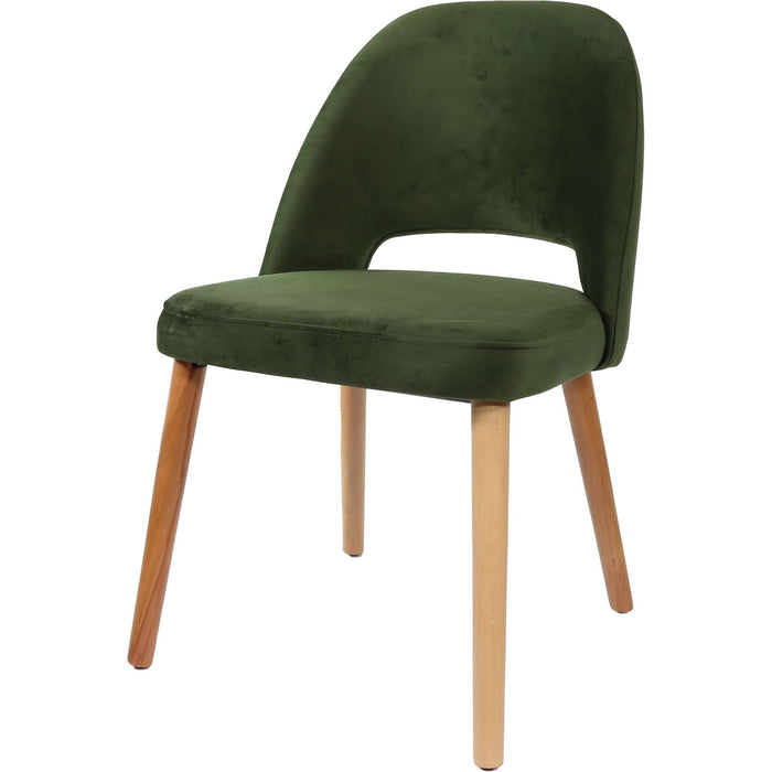 Durafurn Semifreddo Chair - Trojan Oak Legs/Avocado Velvet