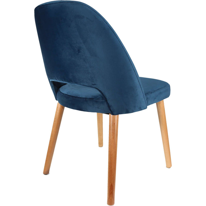 Durafurn Semifreddo Chair - Trojan Oak Legs/Denim Velvet