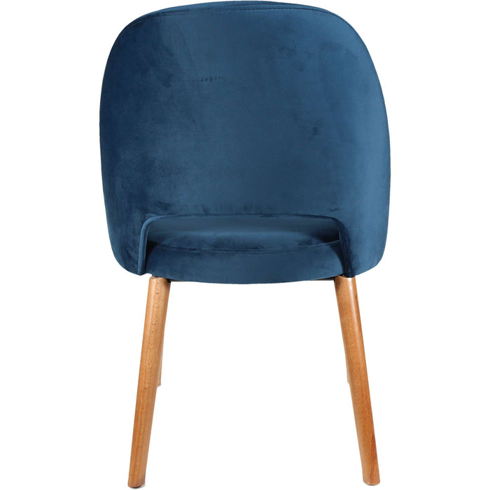 Durafurn Semifreddo Chair - Trojan Oak Legs/Denim Velvet