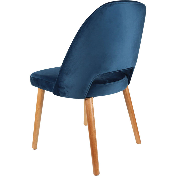 Durafurn Semifreddo Chair - Trojan Oak Legs/Denim Velvet