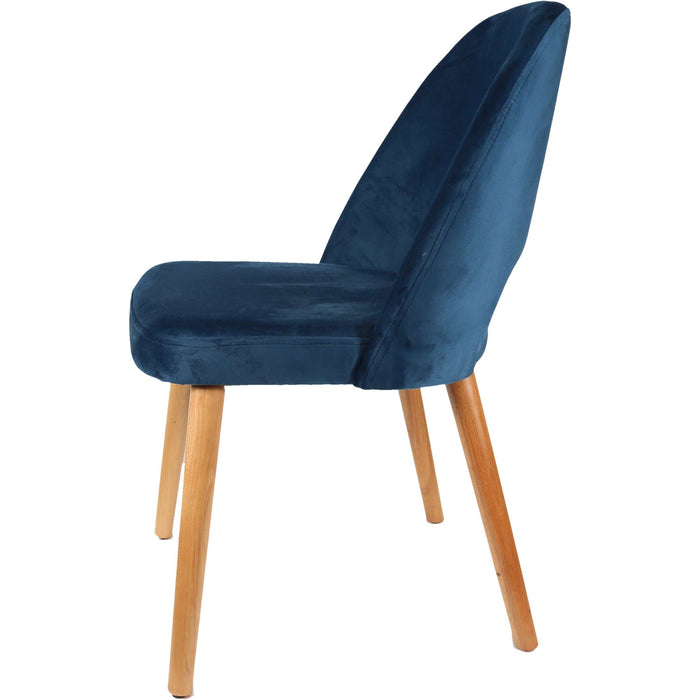 Durafurn Semifreddo Chair - Trojan Oak Legs/Denim Velvet