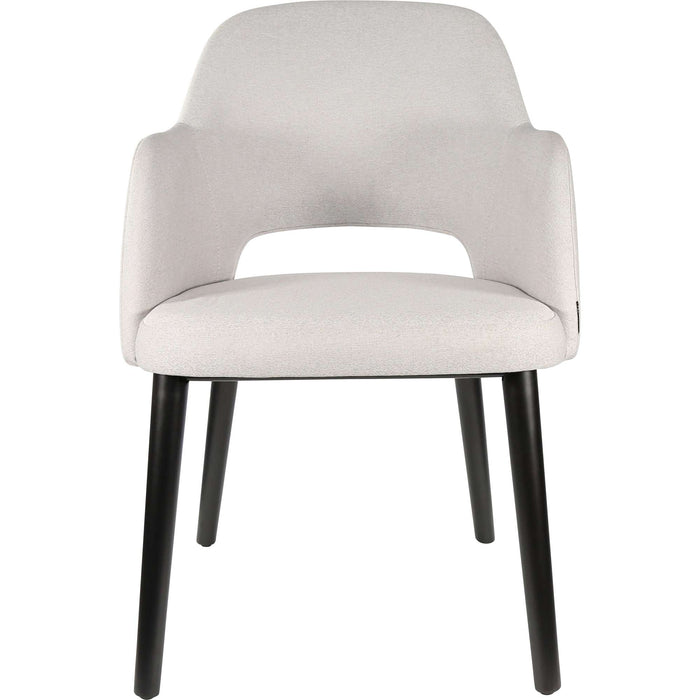 Durafurn Sorbet Chair - Black Legs/ Light Grey Woven Fabric
