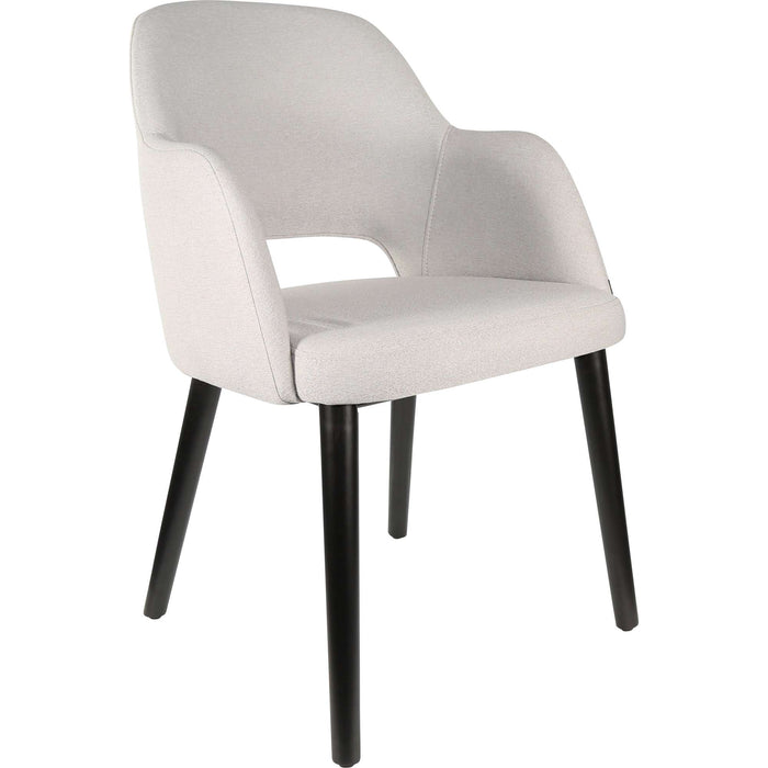 Durafurn Sorbet Chair - Black Legs/ Light Grey Woven Fabric
