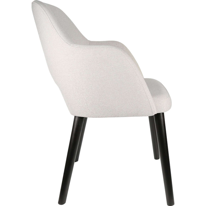 Durafurn Sorbet Chair - Black Legs/ Light Grey Woven Fabric
