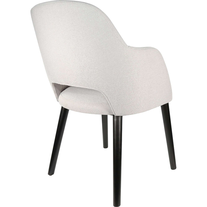 Durafurn Sorbet Chair - Black Legs/ Light Grey Woven Fabric