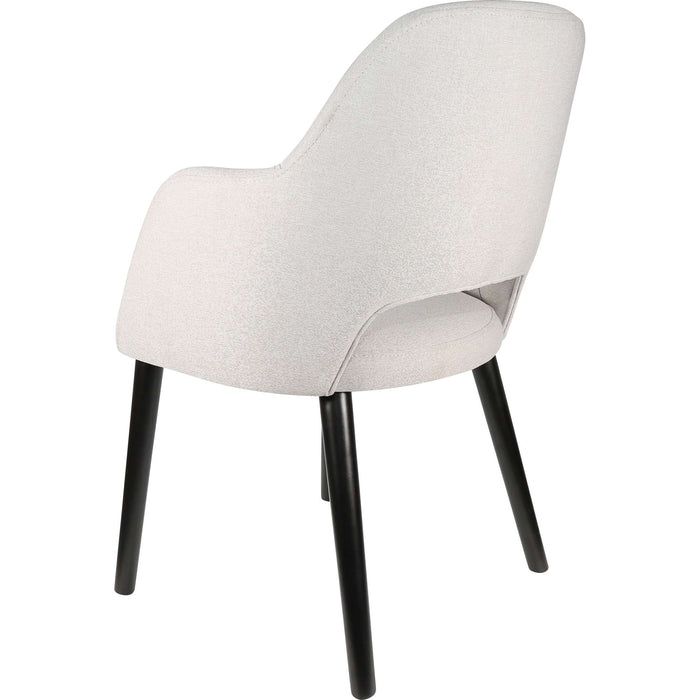 Durafurn Sorbet Chair - Black Legs/ Light Grey Woven Fabric