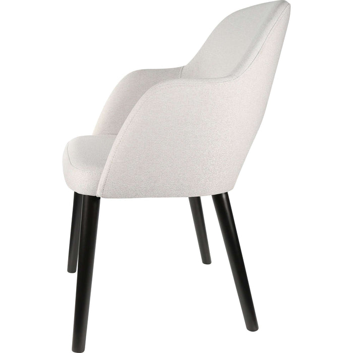 Durafurn Sorbet Chair - Black Legs/ Light Grey Woven Fabric