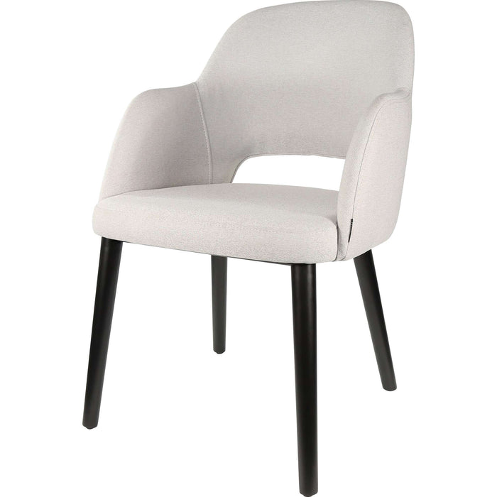 Durafurn Sorbet Chair - Black Legs/ Light Grey Woven Fabric