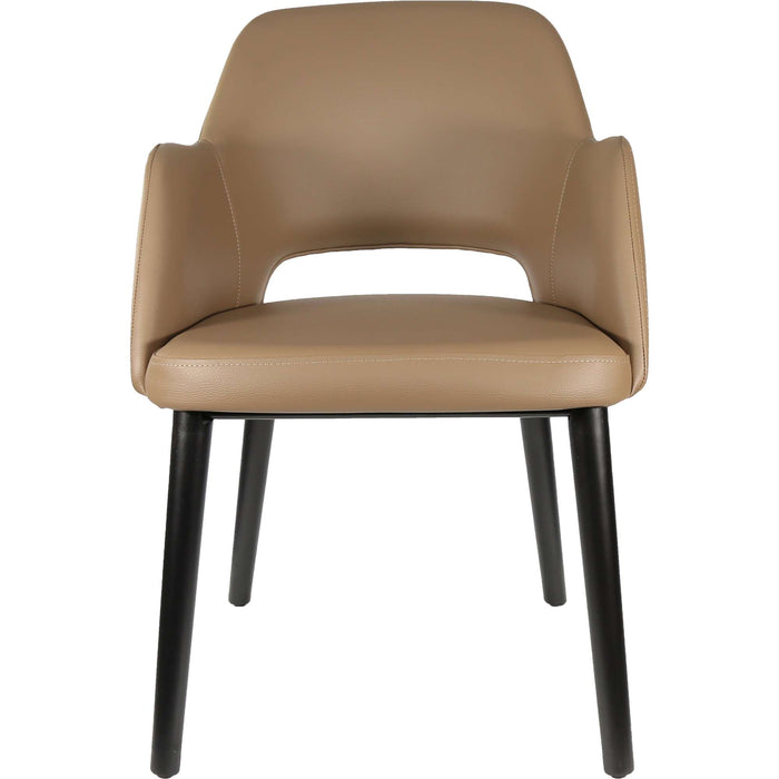 Durafurn Sorbet Chair - Black Legs/Taupe Vinyl