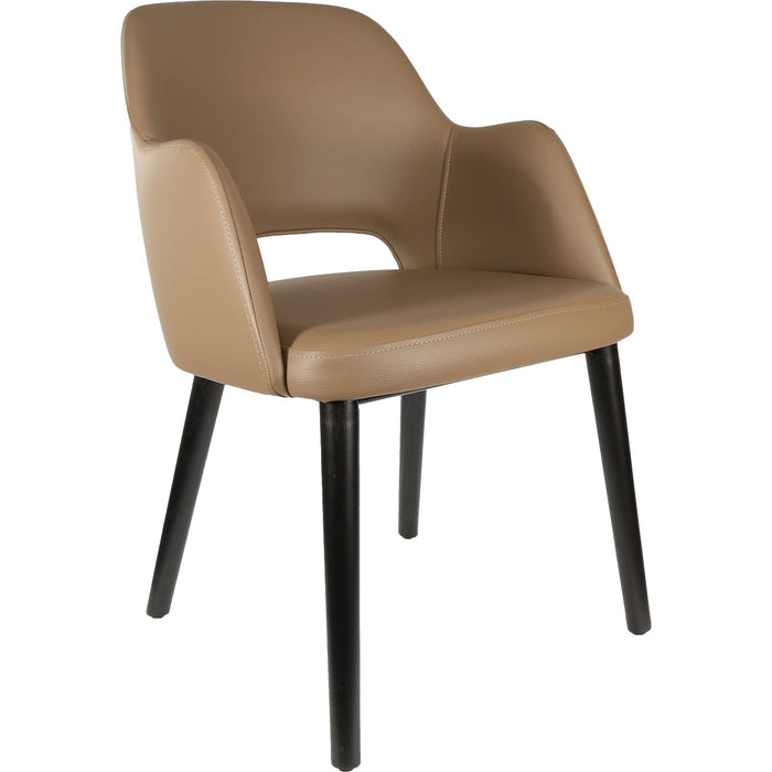 Durafurn Sorbet Chair - Black Legs/Taupe Vinyl