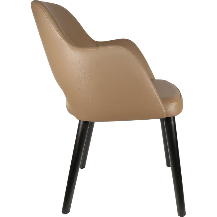 Durafurn Sorbet Chair - Black Legs/Taupe Vinyl