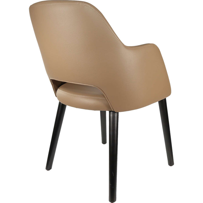 Durafurn Sorbet Chair - Black Legs/Taupe Vinyl