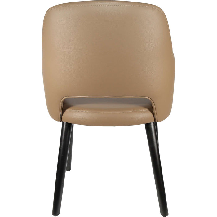 Durafurn Sorbet Chair - Black Legs/Taupe Vinyl