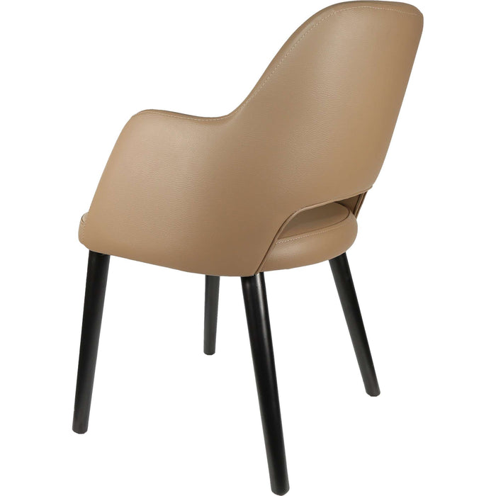 Durafurn Sorbet Chair - Black Legs/Taupe Vinyl