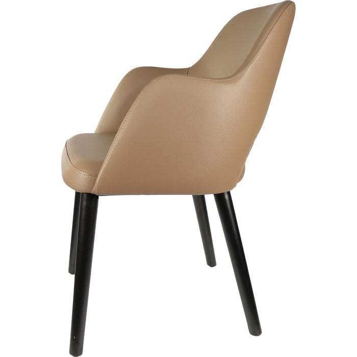 Durafurn Sorbet Chair - Black Legs/Taupe Vinyl