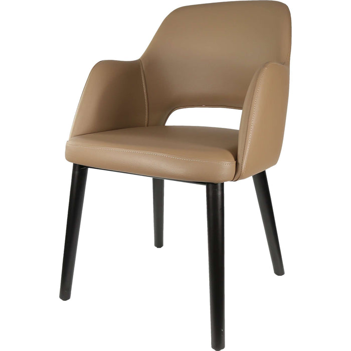 Durafurn Sorbet Chair - Black Legs/Taupe Vinyl
