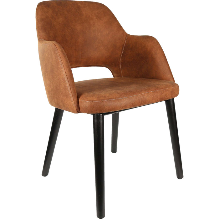 Durafurn Sorbet Chair - Black Legs/Tan Premium Vinyl
