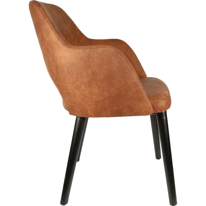 Durafurn Sorbet Chair - Black Legs/Tan Premium Vinyl