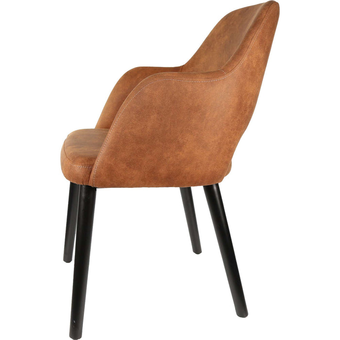Durafurn Sorbet Chair - Black Legs/Tan Premium Vinyl