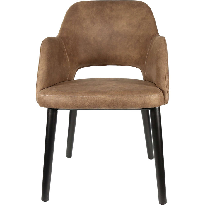 Durafurn Sorbet Chair - Black Legs/Mocha Premium Vinyl