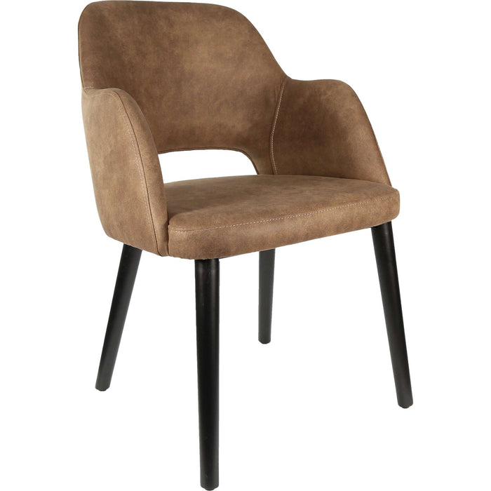 Durafurn Sorbet Chair - Black Legs/Mocha Premium Vinyl