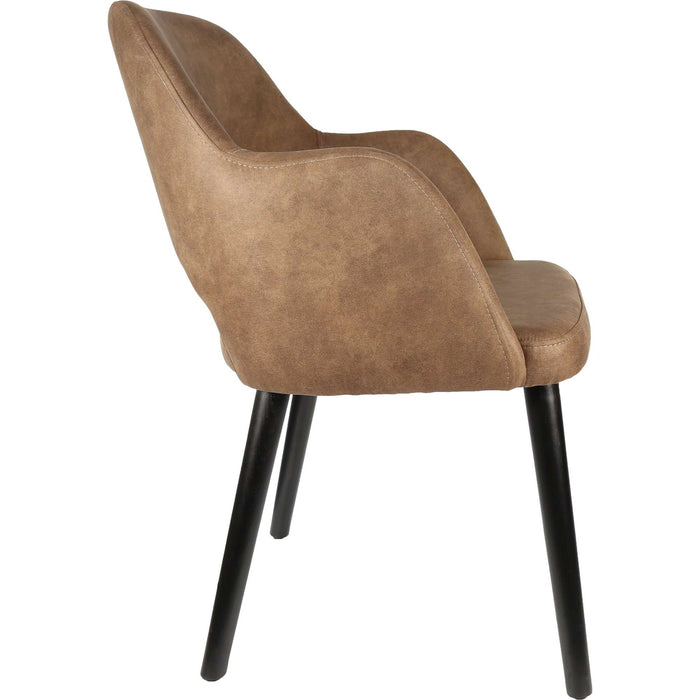 Durafurn Sorbet Chair - Black Legs/Mocha Premium Vinyl
