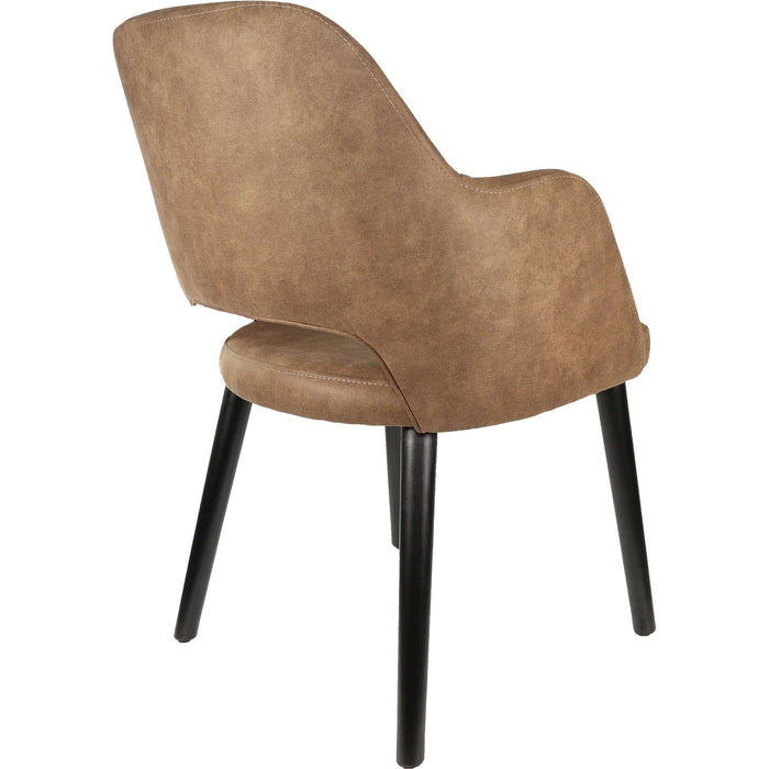 Durafurn Sorbet Chair - Black Legs/Mocha Premium Vinyl