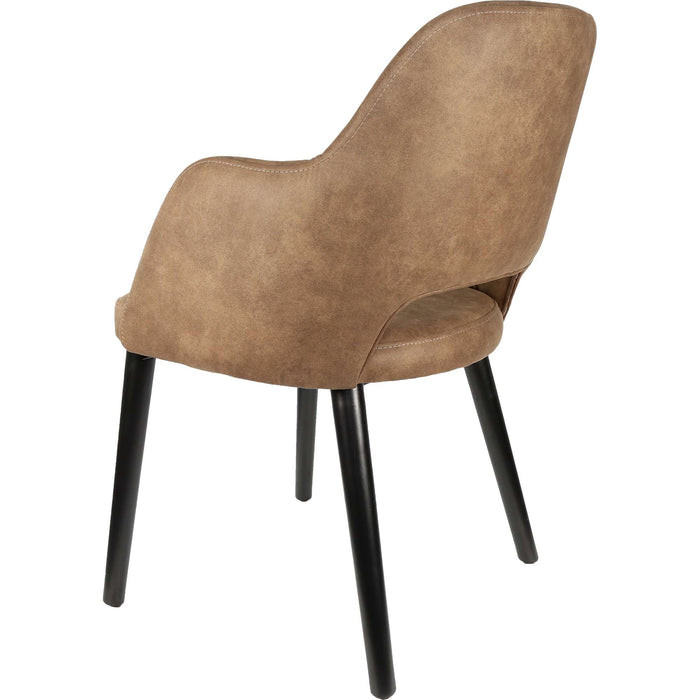 Durafurn Sorbet Chair - Black Legs/Mocha Premium Vinyl