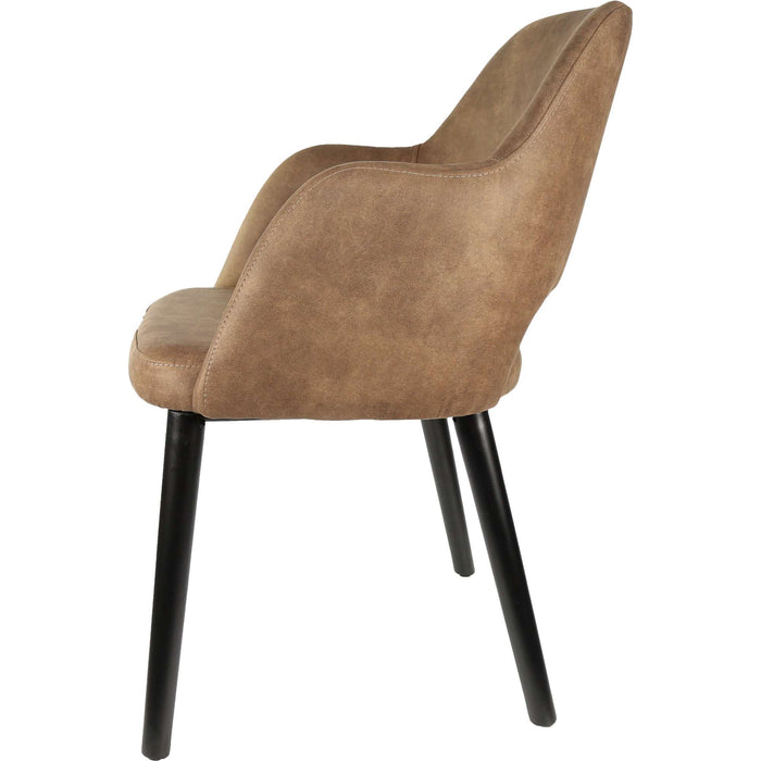 Durafurn Sorbet Chair - Black Legs/Mocha Premium Vinyl