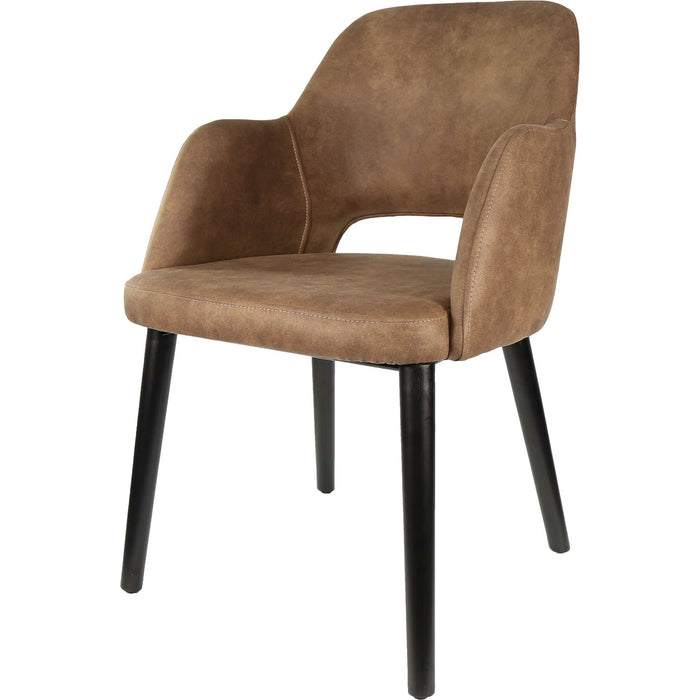 Durafurn Sorbet Chair - Black Legs/Mocha Premium Vinyl
