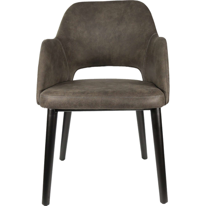 Durafurn Sorbet Chair - Black Legs/Charcoal Premium Vinyl