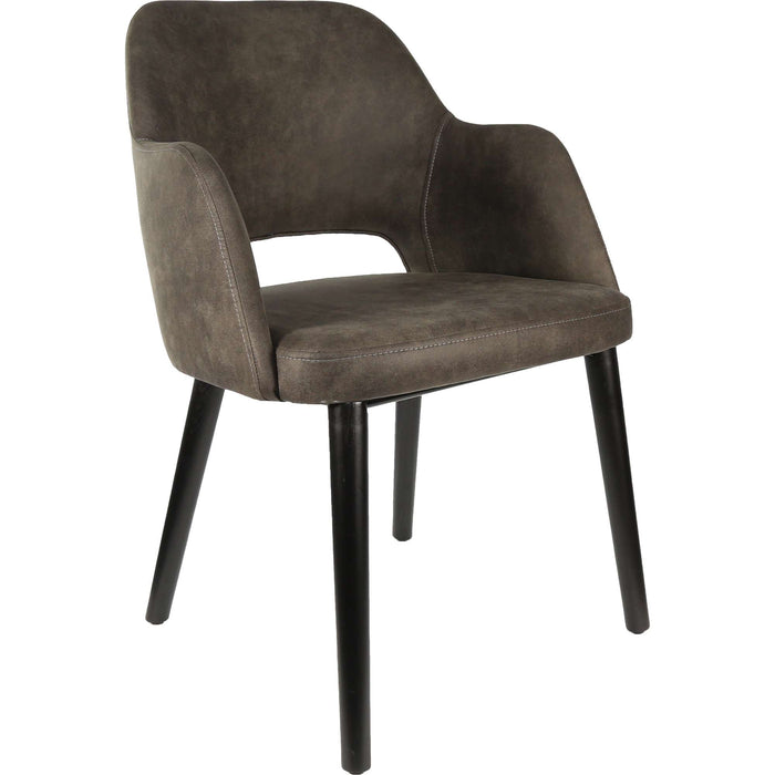 Durafurn Sorbet Chair - Black Legs/Charcoal Premium Vinyl