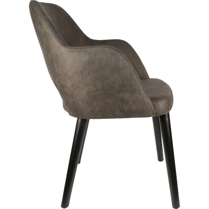 Durafurn Sorbet Chair - Black Legs/Charcoal Premium Vinyl