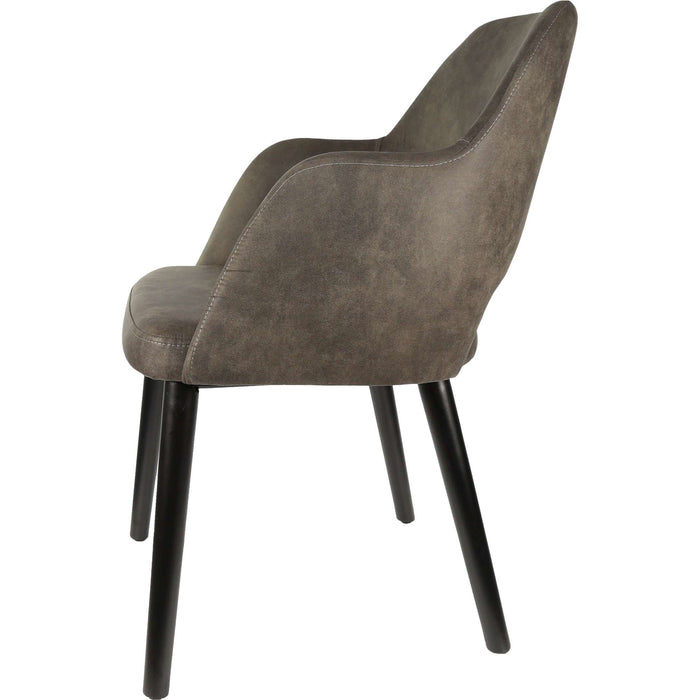 Durafurn Sorbet Chair - Black Legs/Charcoal Premium Vinyl