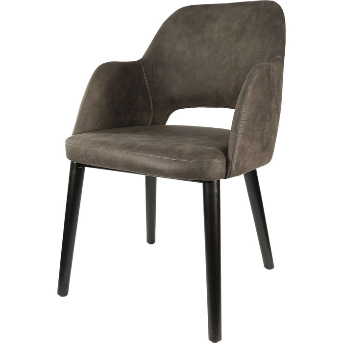 Durafurn Sorbet Chair - Black Legs/Charcoal Premium Vinyl