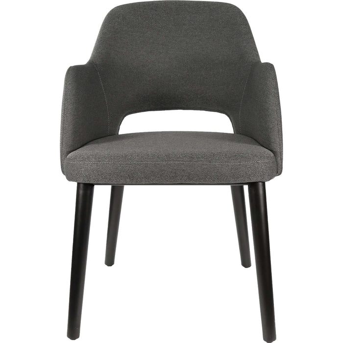 Durafurn Sorbet Chair - Black Legs/Anthracite Woven Fabric