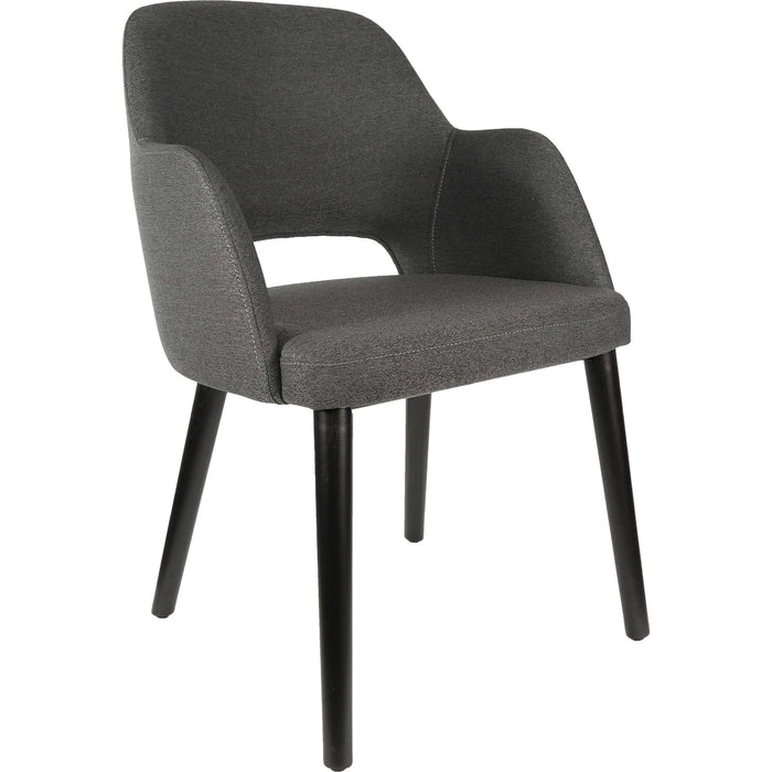 Durafurn Sorbet Chair - Black Legs/Anthracite Woven Fabric