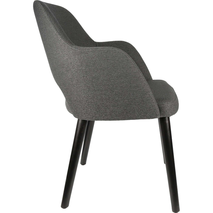 Durafurn Sorbet Chair - Black Legs/Anthracite Woven Fabric