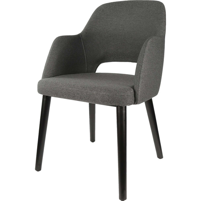 Durafurn Sorbet Chair - Black Legs/Anthracite Woven Fabric