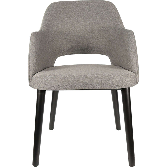 Durafurn Sorbet Chair - Black Legs/Taupe Woven Fabric