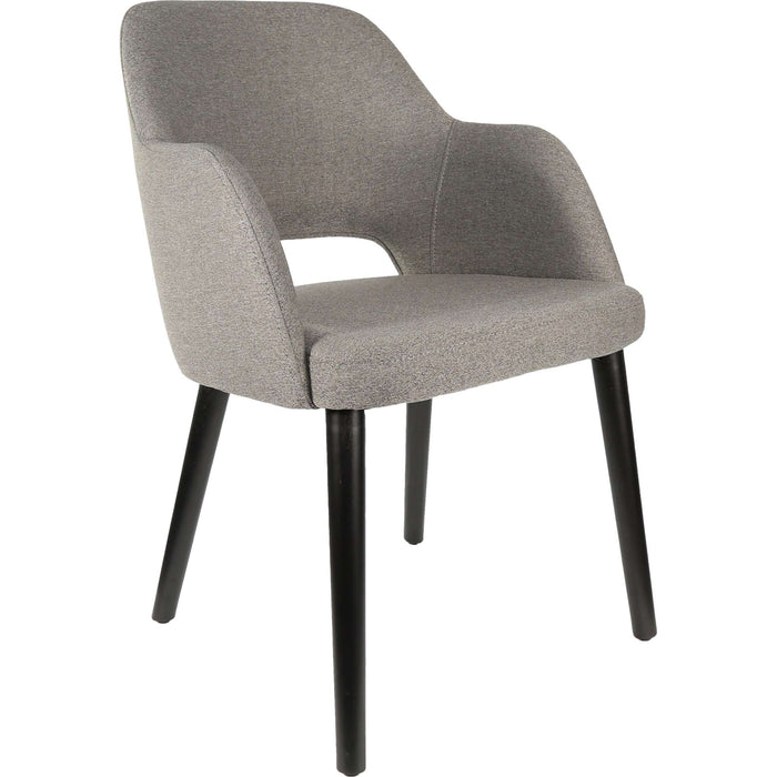 Durafurn Sorbet Chair - Black Legs/Taupe Woven Fabric