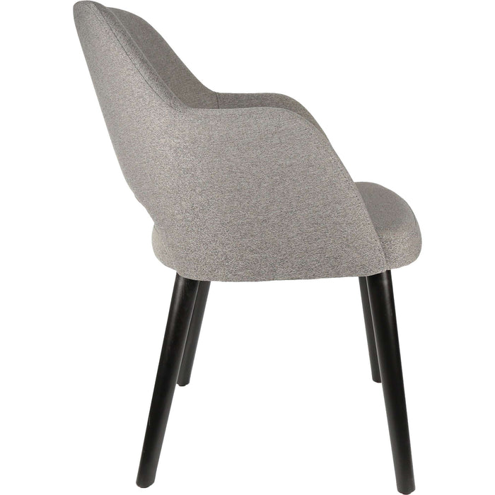 Durafurn Sorbet Chair - Black Legs/Taupe Woven Fabric