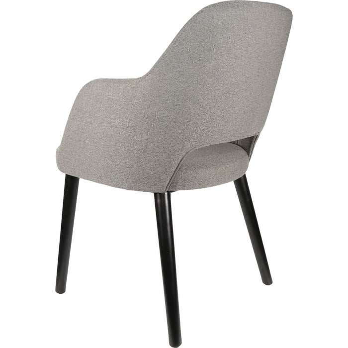 Durafurn Sorbet Chair - Black Legs/Taupe Woven Fabric