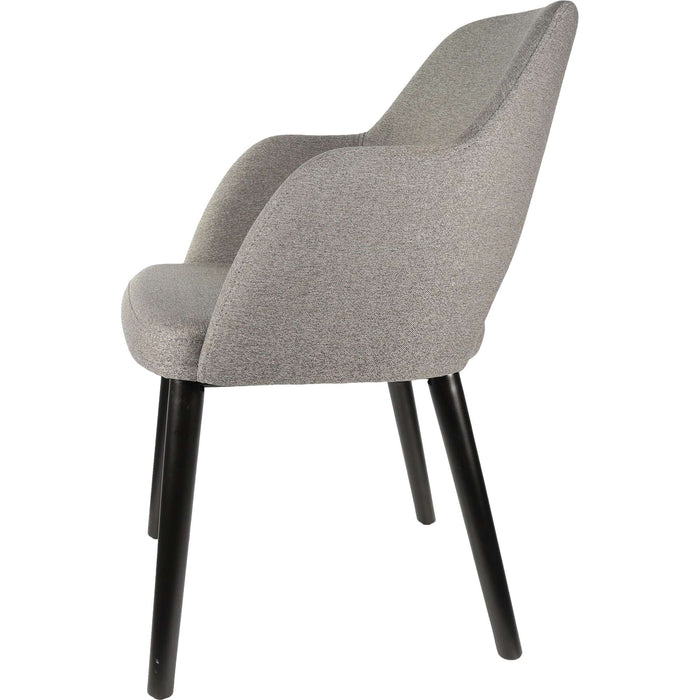 Durafurn Sorbet Chair - Black Legs/Taupe Woven Fabric